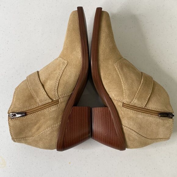 Vince Camuto New Ashena Western Leather Suede Boot Buckle Detail Pointed Toe - Picture 12 of 15